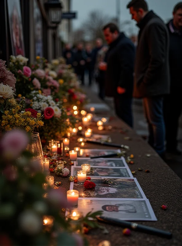 Mourners gathered at a memorial for Andrew Cross.