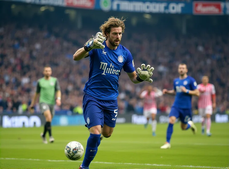 Loris Karius in Schalke 04 jersey on the field during a game.