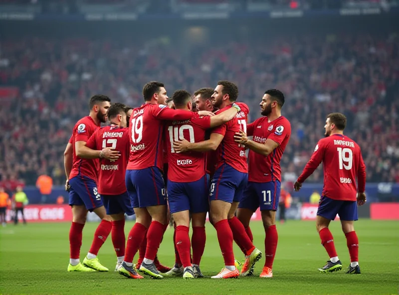 A jubilant Schalke 04 team celebrating a goal during a match.