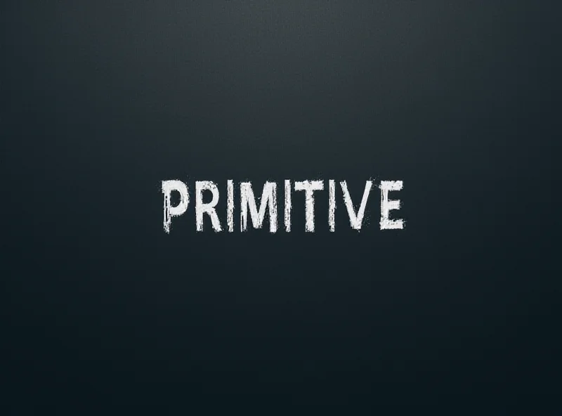 Abstract representation of the word Primitive in a bold, minimalist style.