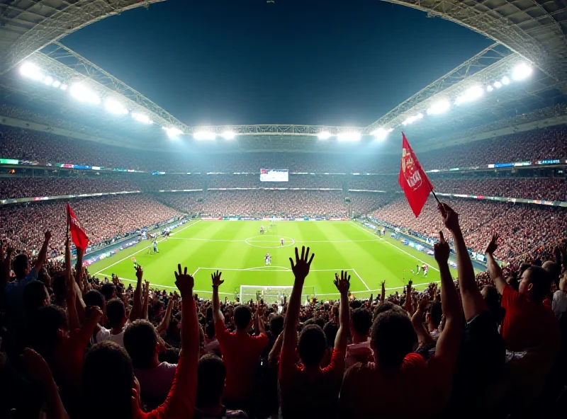 A crowded stadium filled with cheering fans at the Club World Cup.