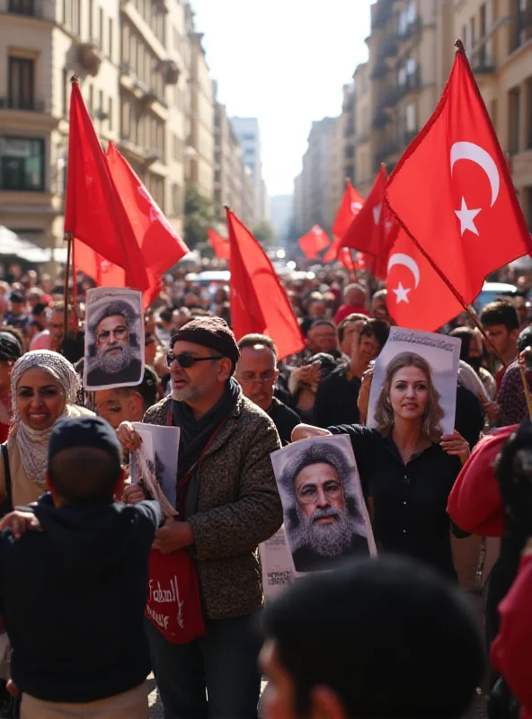 A demonstration in support of Abdullah Ocalan.