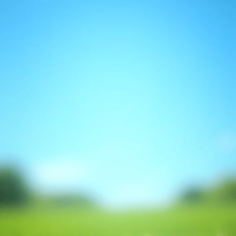 A bright sunny day with a clear blue sky and fluffy white clouds.