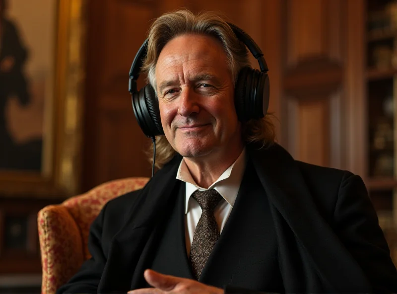 King Charles III listening to music