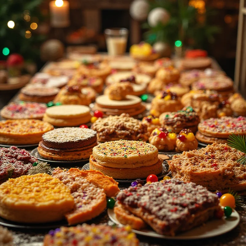 An assortment of colorful and delicious desserts laid out on a table, representing different cultures.