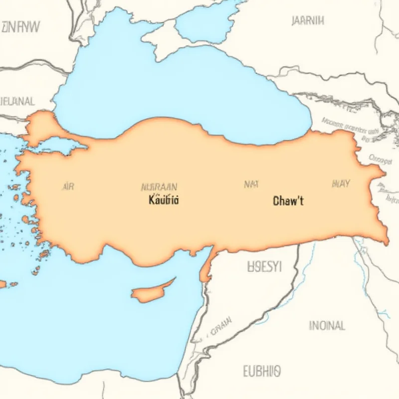 Map of the region where the conflict between Kurdish militants and Turkey has been taking place.