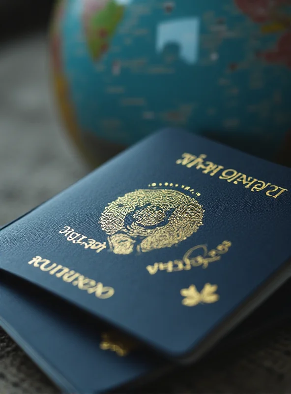 A Kyrgyz passport with a globe in the background, symbolizing increased travel mobility.