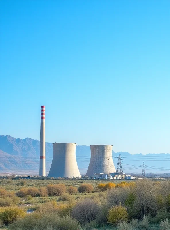 A power plant in Kyrgyzstan, symbolizing the country's energy sector and infrastructure.