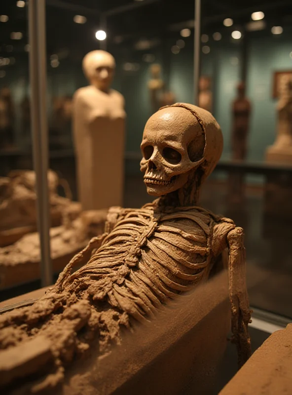 A Chinchorro Mummy displayed in a museum