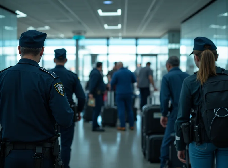 Image of Beirut airport security check