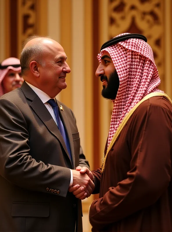 Image of Joseph Aoun meeting with Mohammed bin Salman