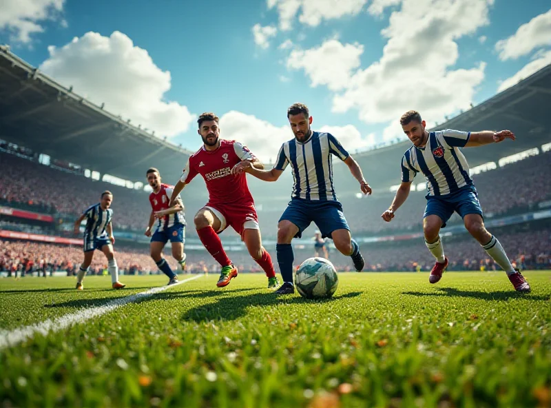 Players celebrating a goal during a football match