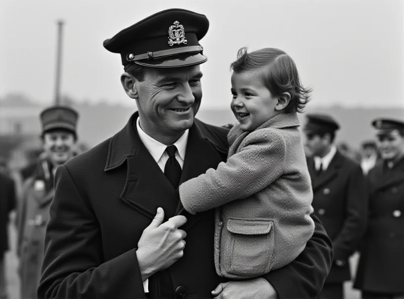 Black and white photograph of Charles Lindbergh holding his baby son.