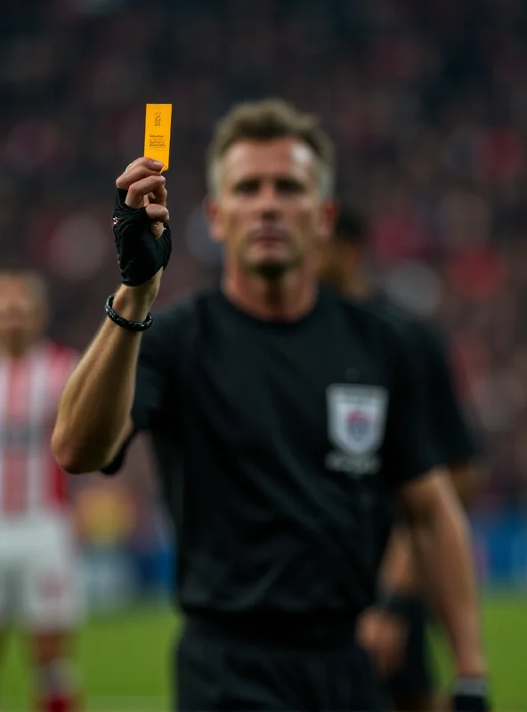 A referee making a call during a football match.