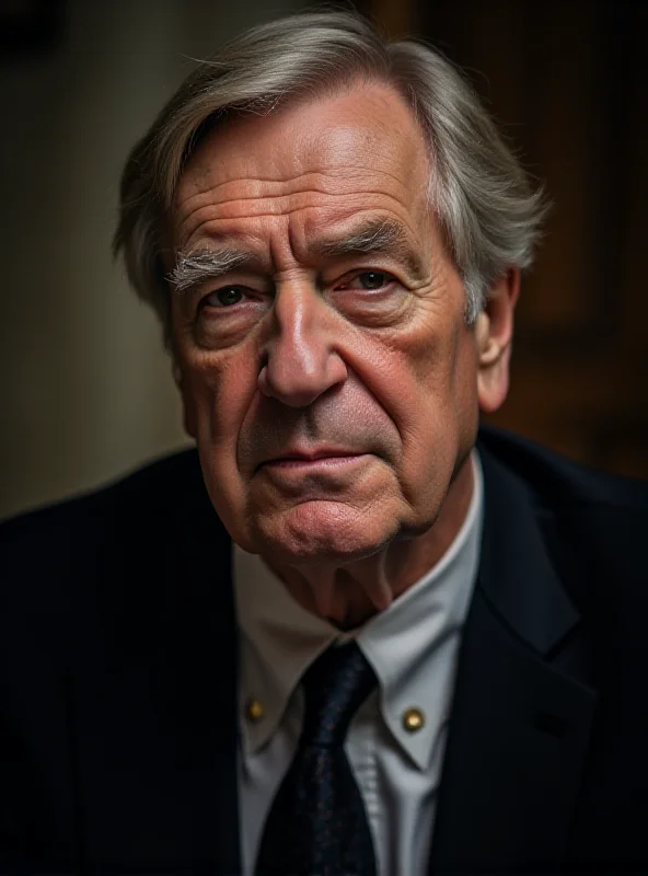 Robert De Niro looking thoughtful, with a slightly furrowed brow and a concerned expression. He is wearing a dark suit and tie, and the background is blurred.