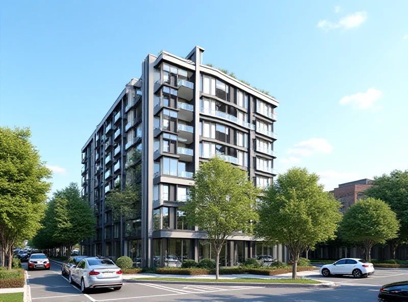 Exterior of One Hyde Park luxury apartments in London on a sunny day