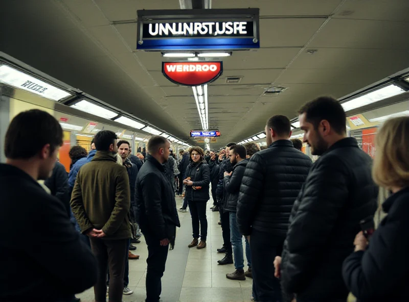 CCTV image of a London Underground platform with people waiting for a train.
