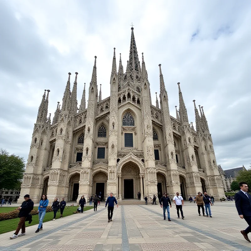 Exterior of the Basilica of Saint-Denis in France