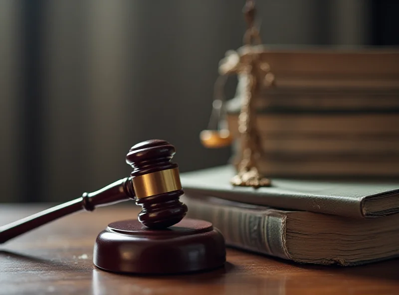 A gavel resting on a stack of law books, symbolizing justice and the legal system.