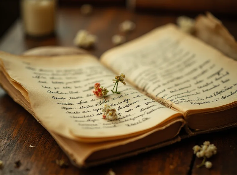 A close-up of a weathered Bible with handwritten notes tucked between the pages.