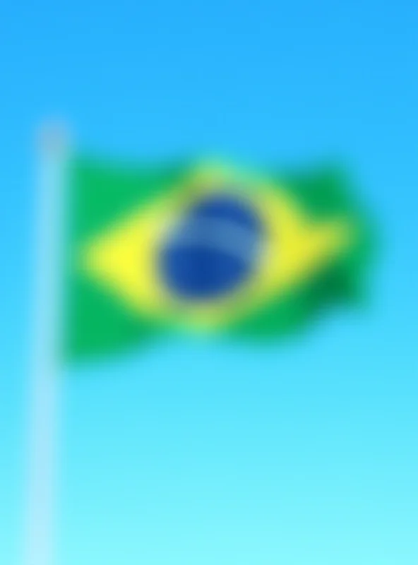 Brazilian flag waving