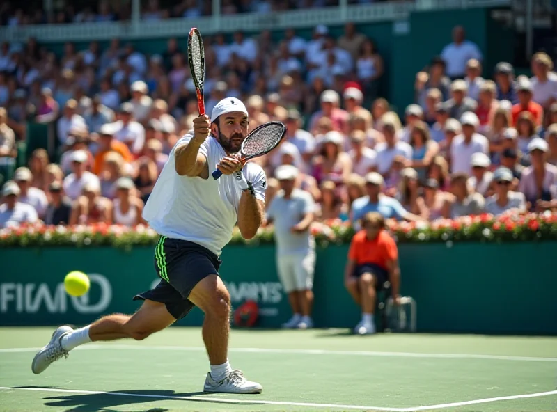 Macháč serving during a tennis match in Acapulco.