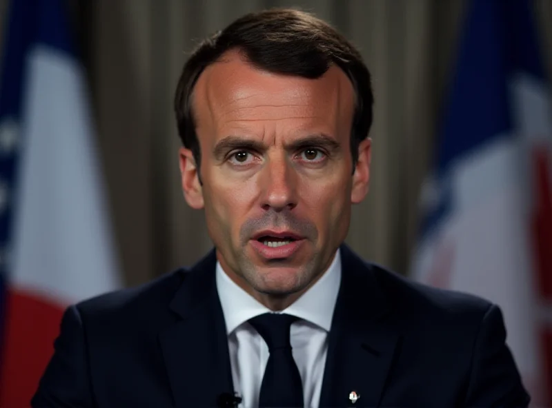 Emmanuel Macron addressing the nation on television