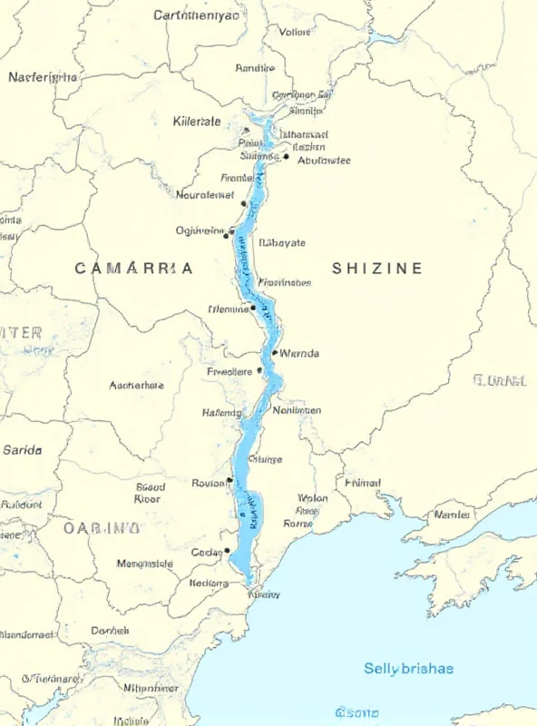 Map of Kherson region showing the Dnieper River