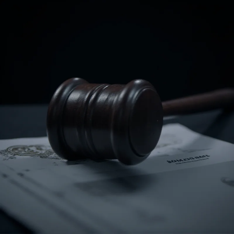 A gavel resting on a stack of legal documents, symbolizing justice and legal proceedings.