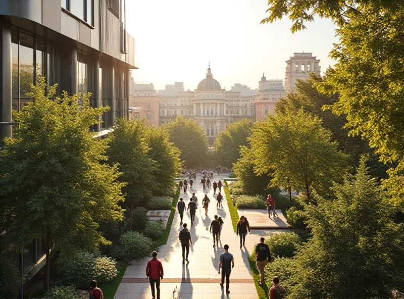 Image of a modern university campus in Madrid