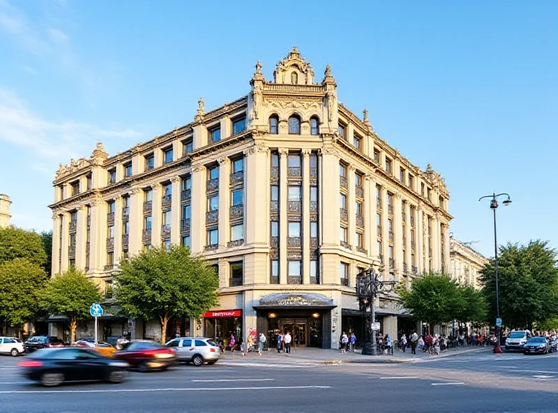 Exterior of the newly renovated Westin Palace Hotel in Madrid