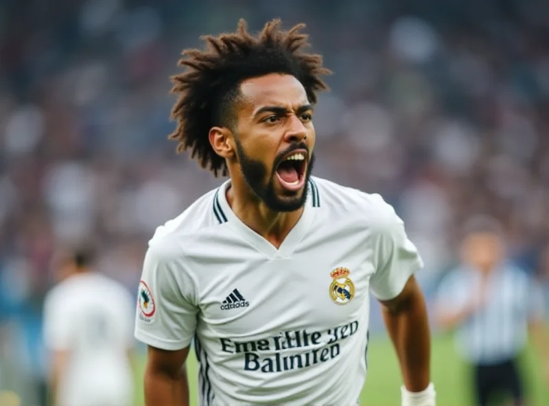 Endrick celebrating a goal for Real Madrid against Real Sociedad.