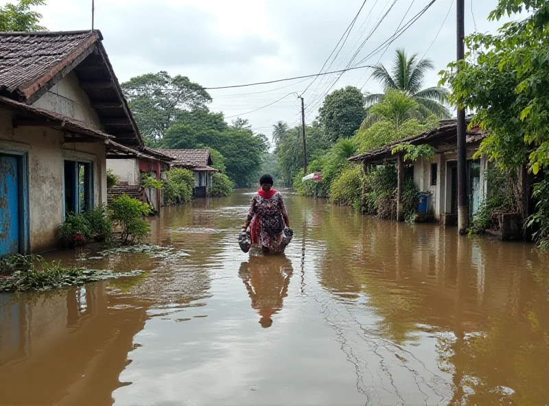 People wading through floodwaters in Malaysia