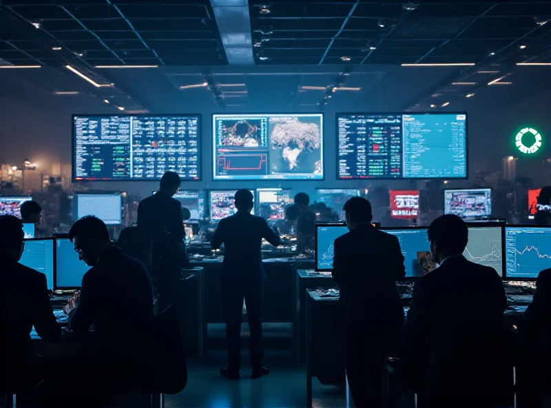 A bustling trading floor at Bursa Malaysia, showing traders and monitors displaying stock information.