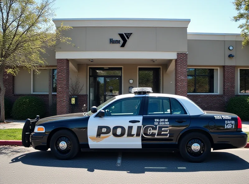 Police car outside of a YMCA building