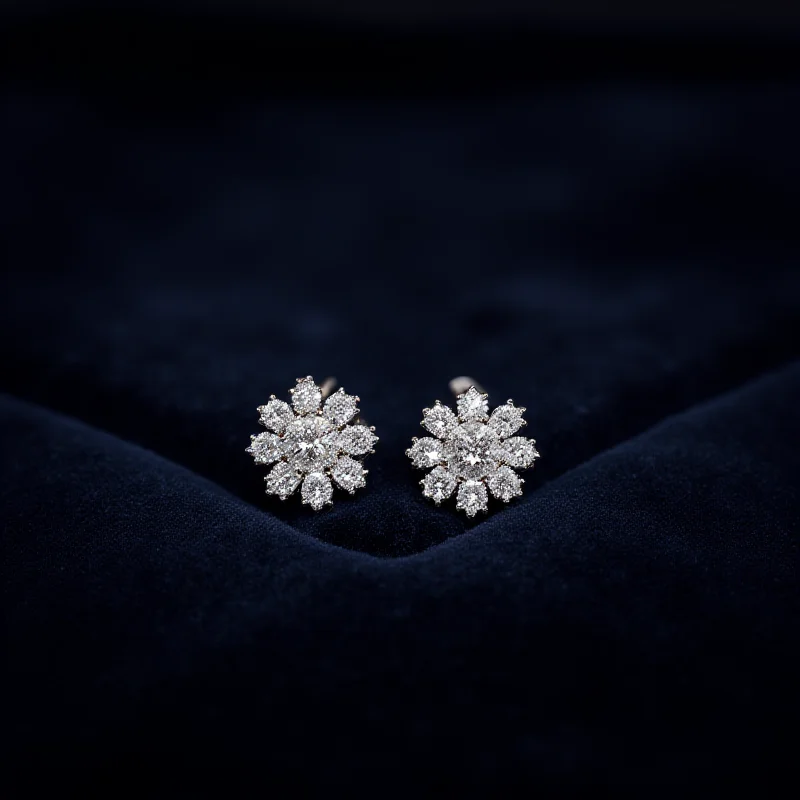 Close-up image of Tiffany earrings