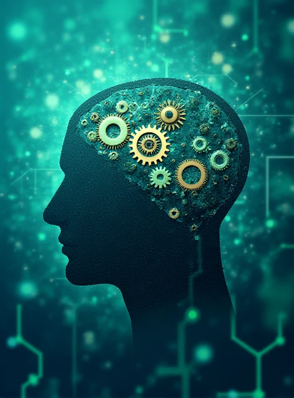 Abstract image of a brain with gears turning inside.