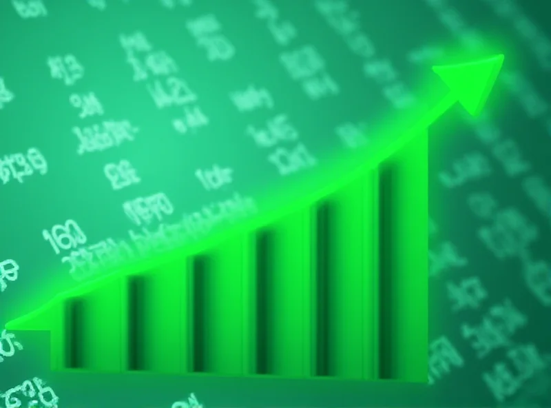 Chart showing stock market earnings