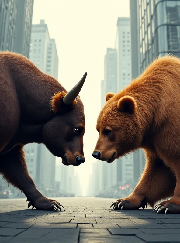 Bull and Bear stock market illustration