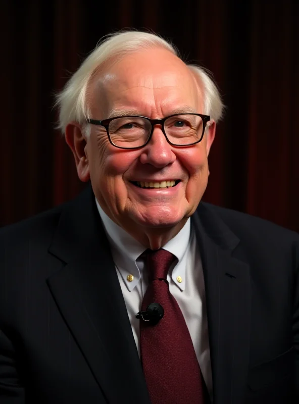 Warren Buffett smiling confidently