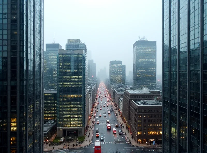 The London skyline with modern buildings