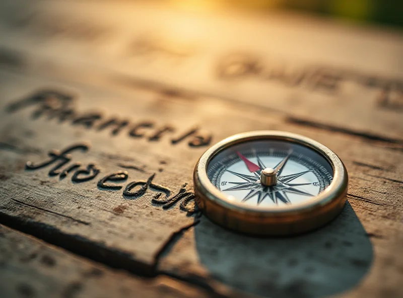 A close-up shot of a compass pointing towards the word 'FINANCIAL FREEDOM' in the distance.