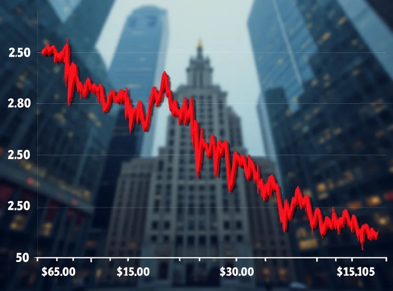 Chart showing the decline in US stock market value after the implementation of tariffs.