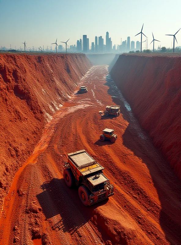 A vibrant image showcasing copper mining operations, emphasizing the demand for copper in modern technology and infrastructure.