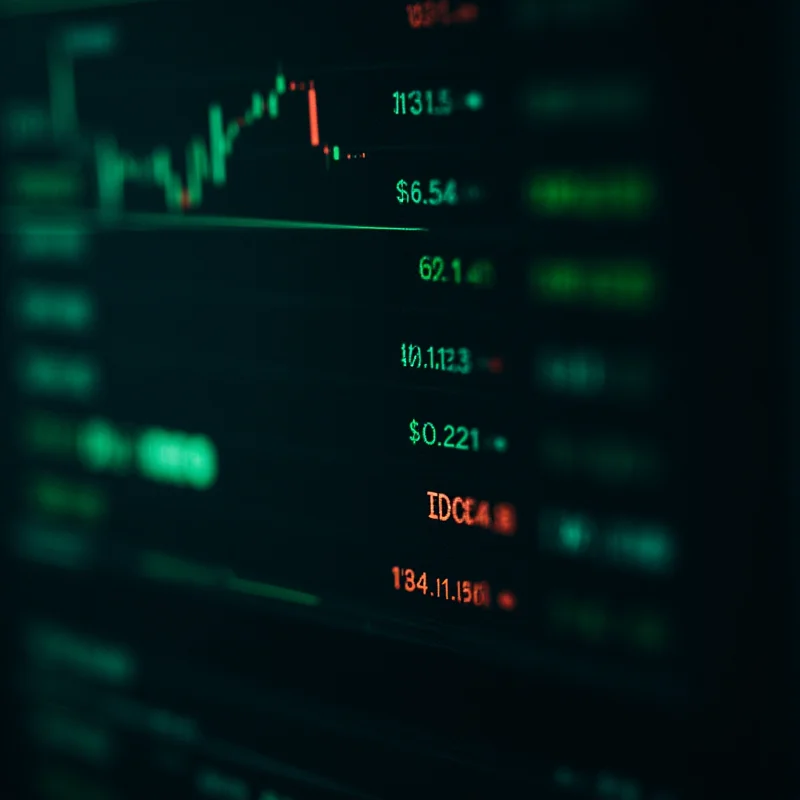 A close-up image of stock ticker data on a digital display, highlighting potential buying opportunities.