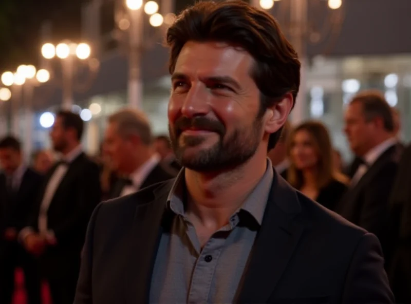 Pedro Pascal smiling confidently at a red carpet event.