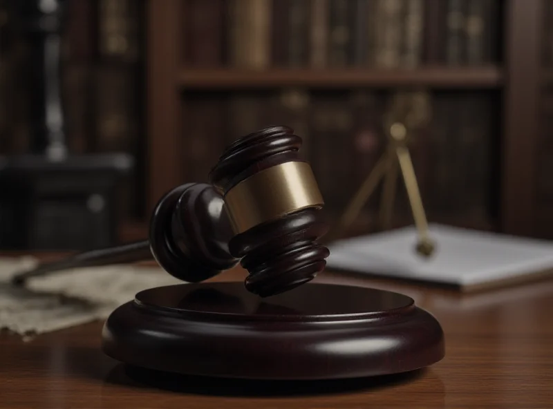 A gavel resting on a wooden sound block, symbolizing justice and legal proceedings.