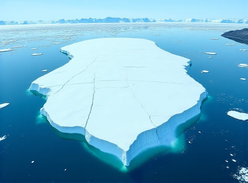 Aerial view of the massive iceberg A23a near South Georgia.