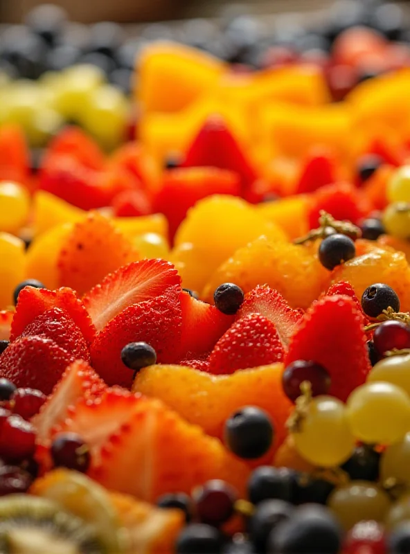 A fruit platter with a rainbow arrangement.