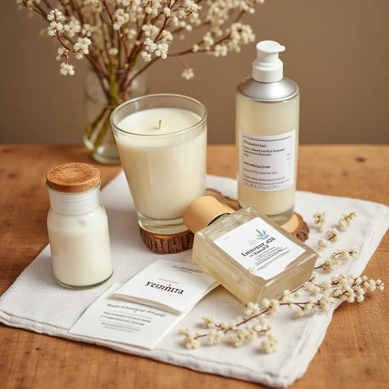 A collection of products from Meghan Markle's As Ever brand, displayed on a table.